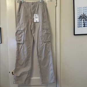 Bershka Beige Cargo Pants
